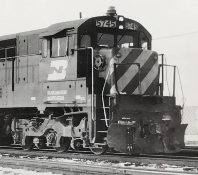 Burlington Northern Railroad BN #5745 #6924 U33C Locomotive Train Photo Aurora