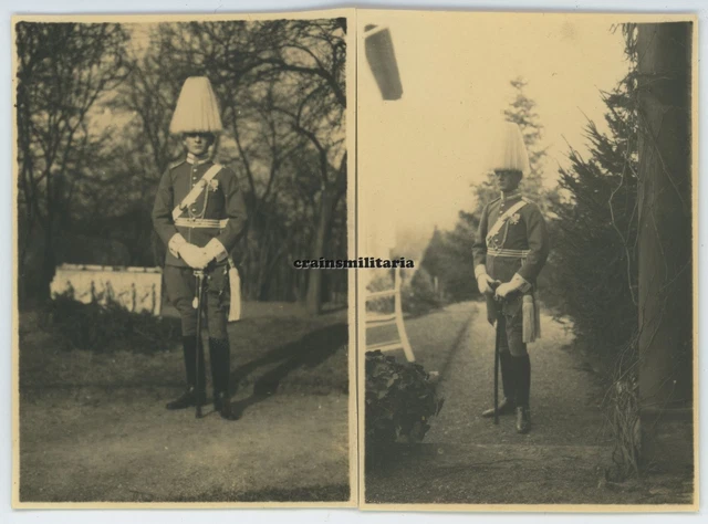 2x Orig. Foto Portrait Kavallerie Offizier Dragoner Regiment 25 m. Orden