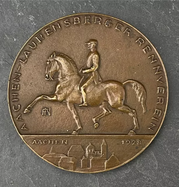 Aachen Bronze Medaillie 1928 Laurensberger Rennverein (X 1204)