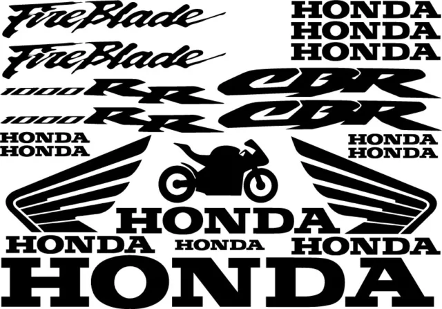 18x Motorbike Honda Fireblade CBR RR Decals Motorcycle Vinyl Stickers A4