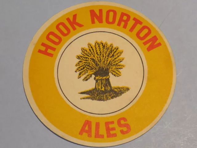 Old Beer Brewing COASTER ~*~ HOOK NORTON Ales ~ Oxfordshire, ENGLAND, UK Brewery