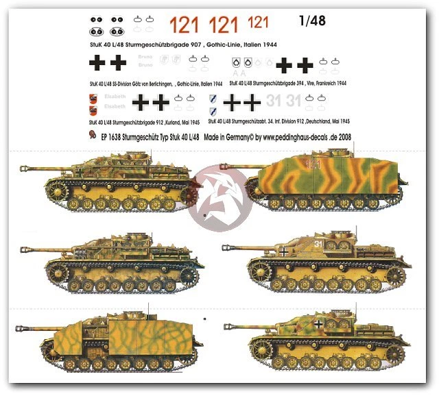 Peddinghaus 1/35 Kreistarnung German Disc Type Tank Camouflage Decals WWII #2828