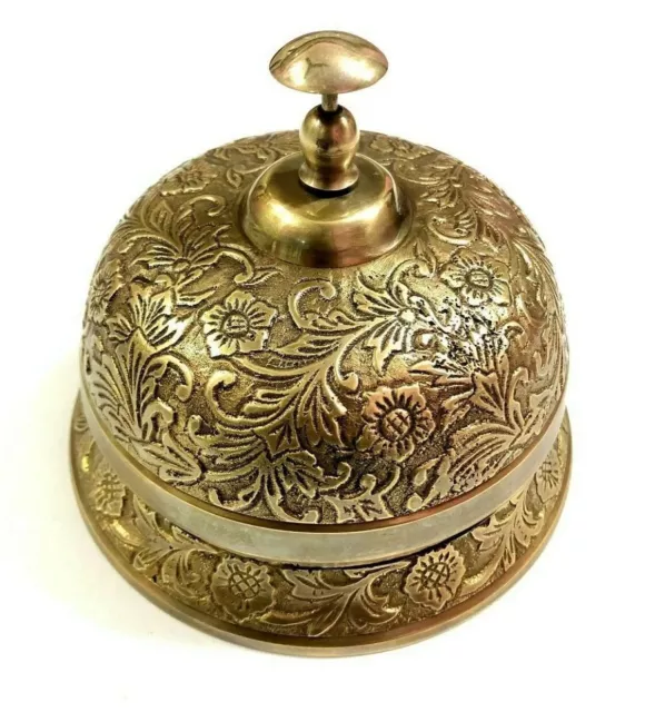 Nautical Maritime Brass Ornate Bell / Counter Bell / Office Bell / Calling Bell