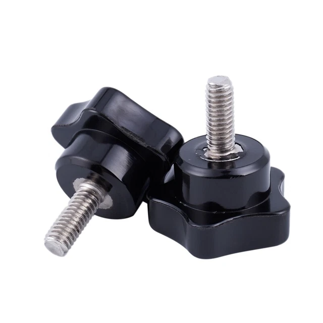 4X (M6 x 15 mm rosca exterior tornillo estrella cabeza tornillo de fijación negro8)
