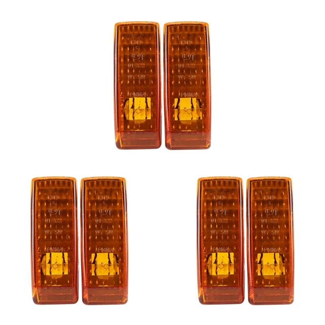 6Pcs Car  Turn Signal Light Indicator Repeater Lamp Cover Yellow for  W124 RX9M3