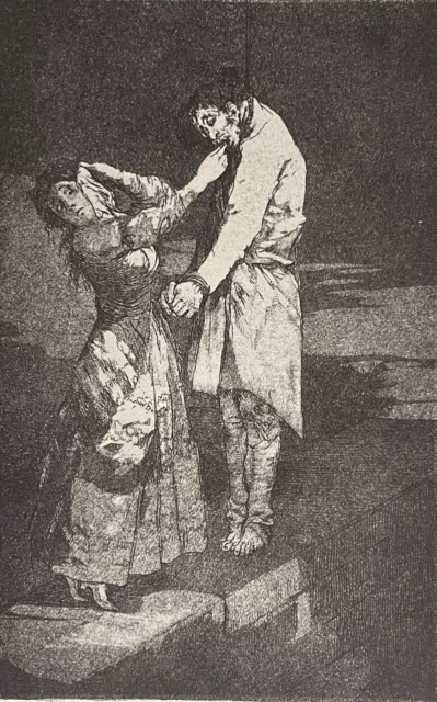 Francisco Goya (1746-1828) Bei Der Zahnarzt Tiefdruck Um 1970 Spanien