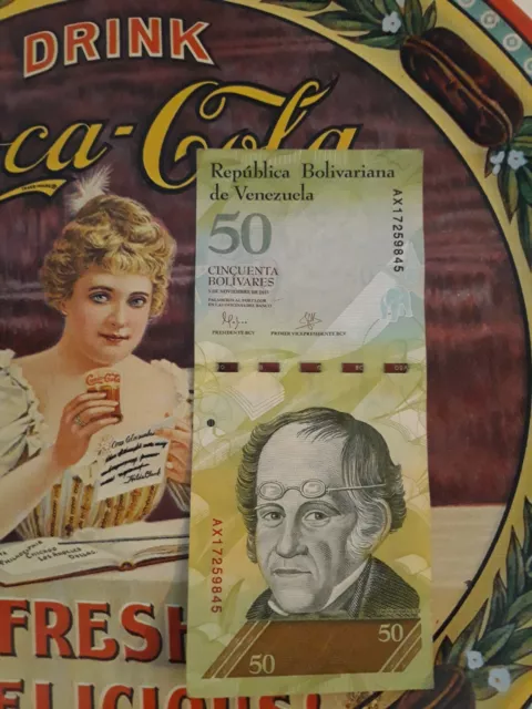 Vintage Coca-Cola Tray, "Drink Coca-Cola; Refreshing! Delicious foreign currency