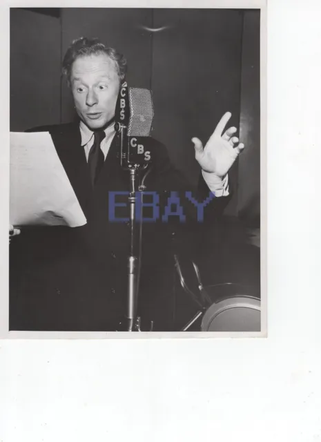Norman Lloyd performs by a mic Suspense radio VINTAGE Photo