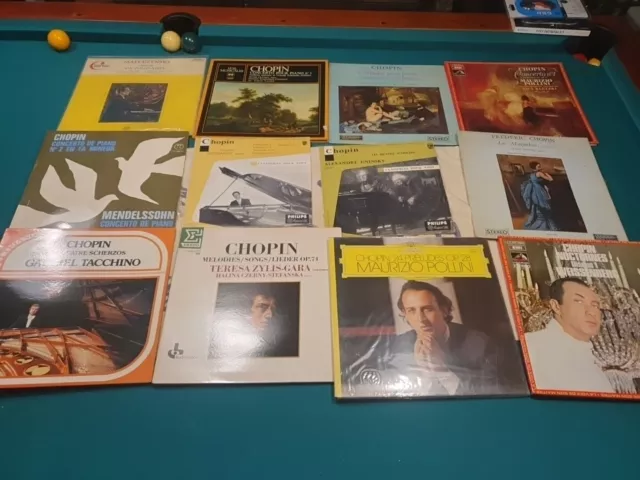 Lot 12 Disques vinyles CHOPIN MUSIQUE CLASSIQUE 33t