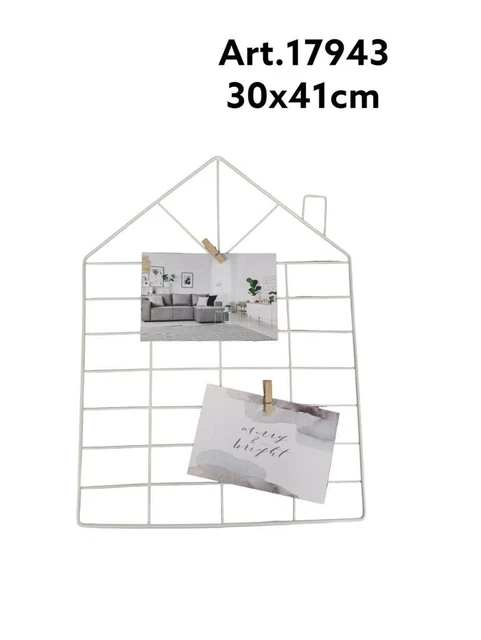 Balvi Porte-Photos Biombo Blanc - Cadre Photo Paravent Métal Avec 5 Aimants - 54,5x55 Cm