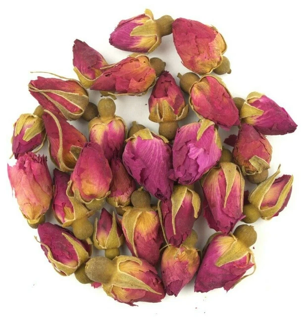 Brotes de rosa profundo grandes para artesanías hágalo usted mismo jabón de té popurrí vela 5 g 1 kg