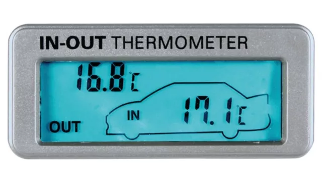 Termometro Temperatura Interna Esterna per Auto Display Illuminato 12/24V C86316
