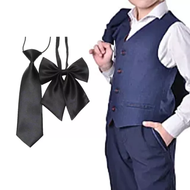 2pcs/set Fashion Bowknot Necktie for Students Teens Necktie Knot Neckwear