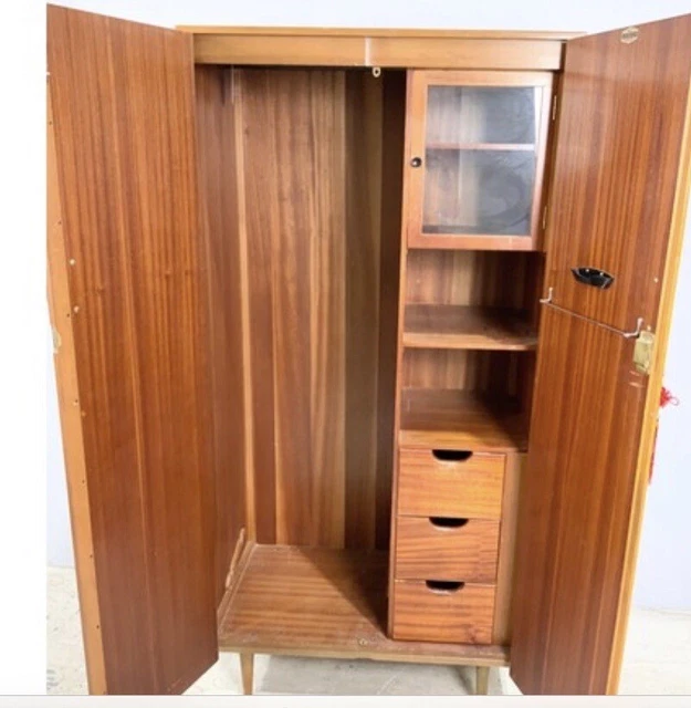 Mid-century Vintage Harris Lebus wardrobe. Solid wood G-Plan Ercol.