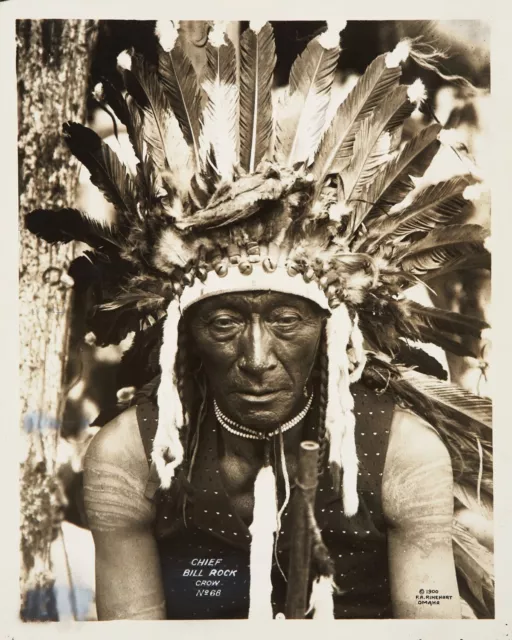chief bill rock crow Indian T shirt Transfers Iron On 8 x10 Lite/ Dark Fabric