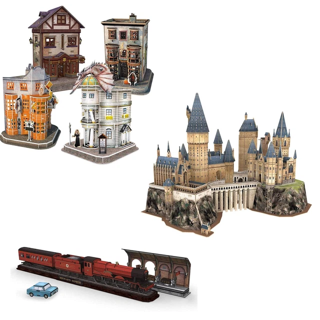 HARRY POTTER 3D Puzzles Jigsaw Official Hogwarts Castle, Train, Diagon