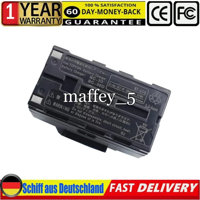 Ricambio Stazione Totale GTS-750 Batteria Ricambio BT-65Q Per Stazione Totale Topcon GTS-750/GPT-7500 - 7.4V 5200mAh Batteria 7.4v 5200mah Topcon - Foto 11