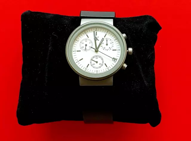 NEW SWISS MADE, Men\'s Calvin Klein Chronograph Watch Silver/White $139.00 -  PicClick