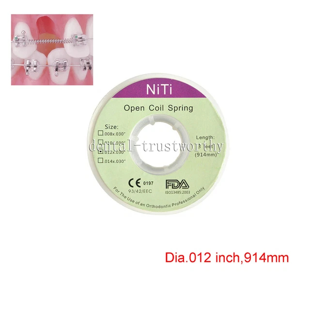 1Roll Dental Orthodontic Niti Open Coil Springs 914mm /3 Feet Dia.012*030'' inch