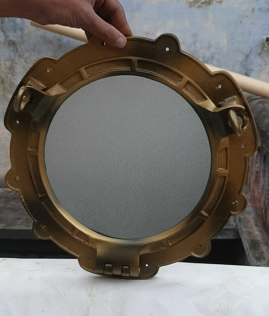 15" Náutico Navío Ventana Portilla Decoración Designe Aluminio Latón Antigüedad