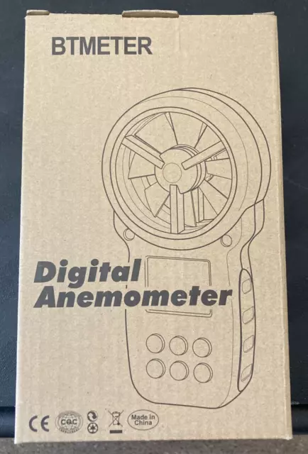 Anemometer w/Wireless Bluetooth, Digital Handheld Wind Speed, BTMETER BT-100APP
