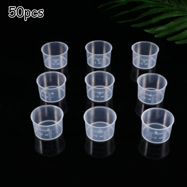 50 pz. tazza bilancia trasparente 10 ml misurino in plastica per misurare