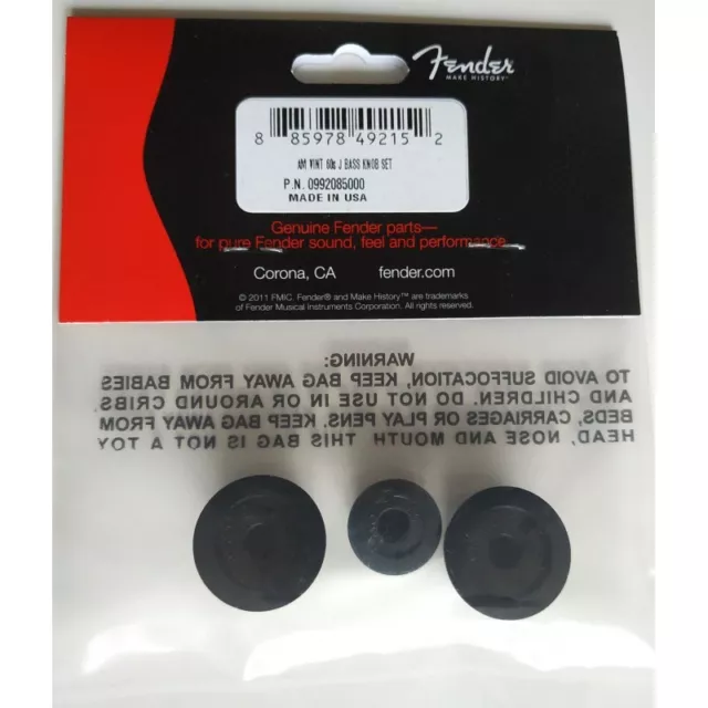 Fender Pure Vintage 60's Jazz Bass Replacement Knobs