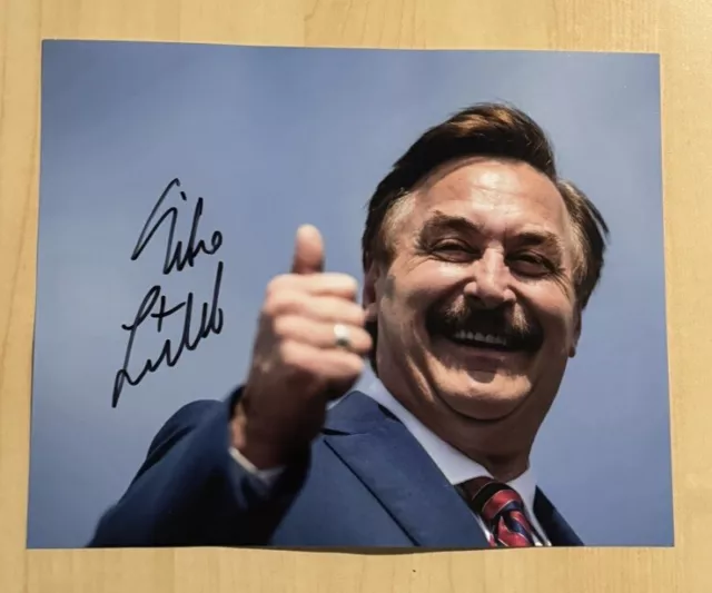 MIKE LINDELL HAND SIGNED 8x10 PHOTO AUTOGRAPHED MY PILLOW CEO TRUMP COA