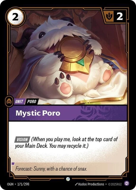 RIFTBOUND LEAGUE OF Legends Origins Card OGN 171 Mystic Poro £0.99 ...