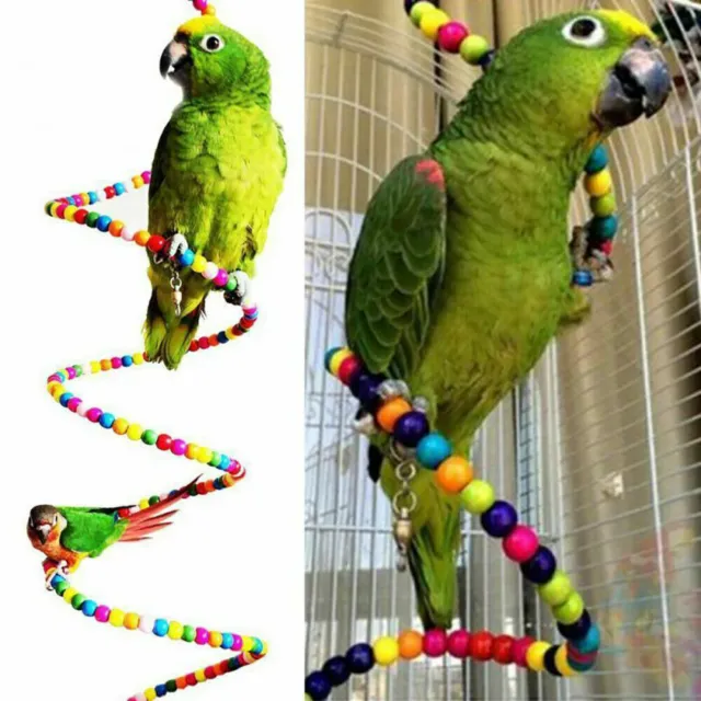 15X Papagei Set Vogel Spielzeug Metall Seil Hängende Leiter Ständer