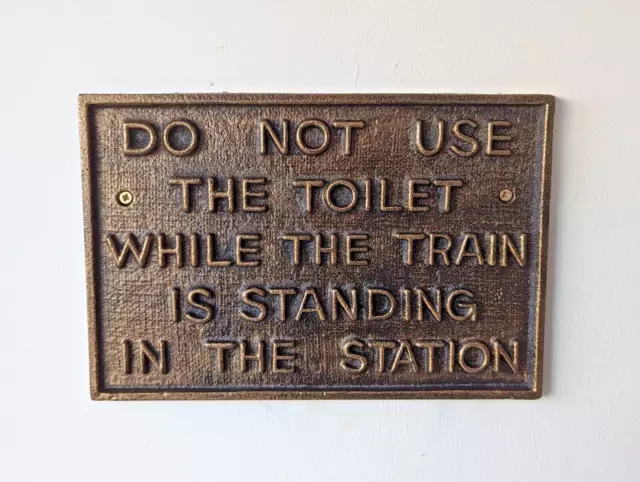 Railway Toilet Sign - Heavy Cast Iron - LNER  London Hornby Flying Scotsman