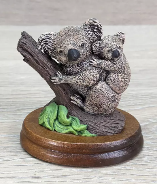 Vtg The Bronze Menagerie Valerie Skidmore 1980 Koala Bears Collectible Figurine