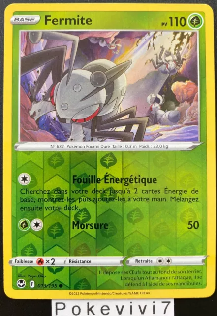 Carte Pokemon FERMITE 013/195 REVERSE Epée et Bouclier 12 EB12 FR NEUF