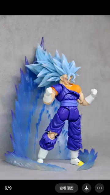 Dragon Ball SH Figuarts Kong Studio 021 ssj3 Vegetto Guerra daño súper azul