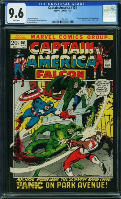 CAPTAIN AMERICA 151 CGC 9.6 WP FALCON NICK FURY Bronze Age MARVEL COMICS 1972