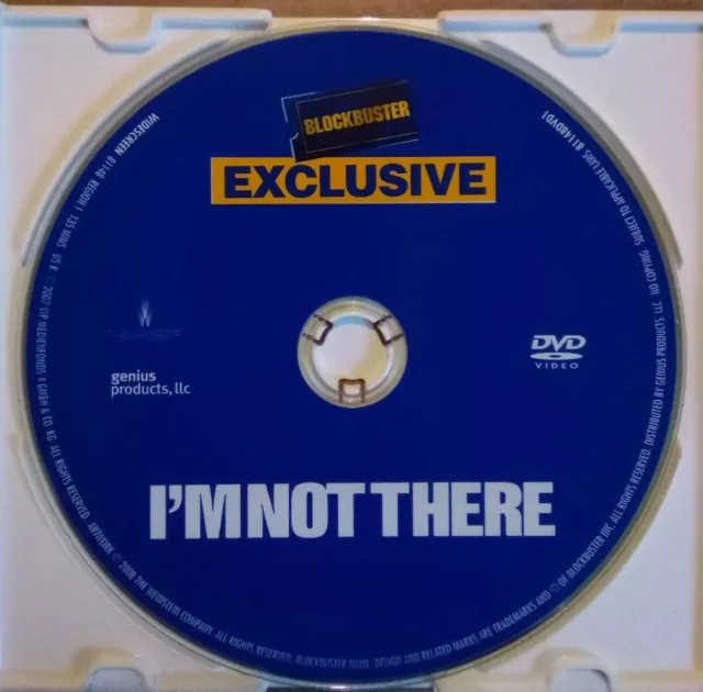 I'm Not There (Blockbuster Exclusive Edition DVD, pre-owned, no cover) Bob Dylan