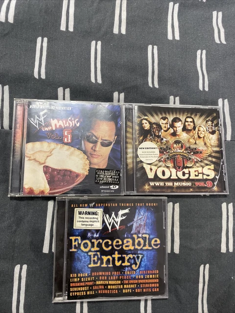 WWF /WWE THE Music Vol 5 & Voices Vol & Forceable Entry 9 CD