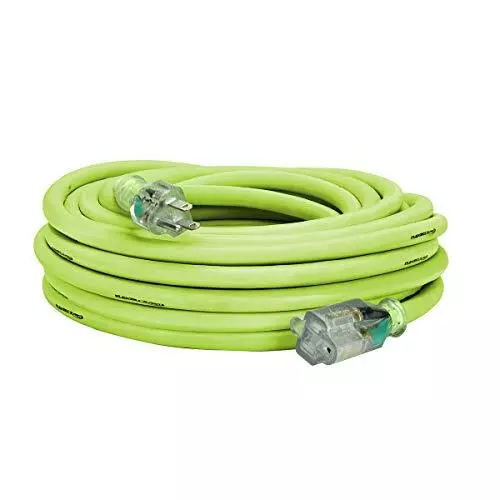 Cable de extensión profesional Flexzilla FZ512930, 10/3 AWG SJTW, 50 pies, enchufe iluminado