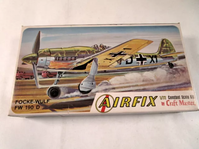 Vintage Airfix Focke-Wulf FW 190 D Craft Master 1223-50  1/72 Model Kit