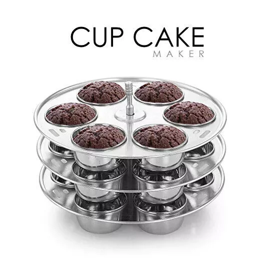 Moldes multiusos de acero inoxidable para hornear muffins, cupcakes