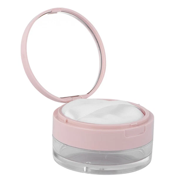 Boîte à Poudre De Voyage Avec Pompon - Récipient Compact Pour Poudre Libre, Idéal Pour Talc Bébé Ou Poudre Matifiante