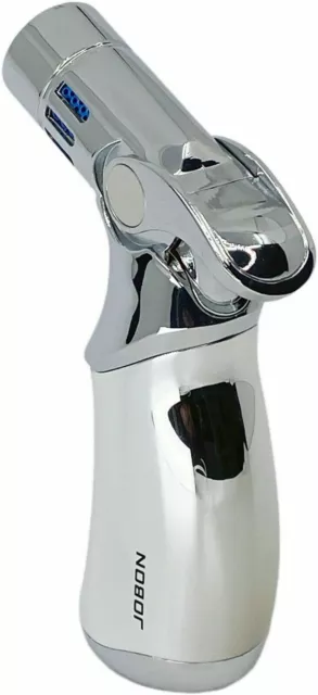 Jobon Premium Quadruple Metallic Jet flame Blow Torch Lighter with out gift box