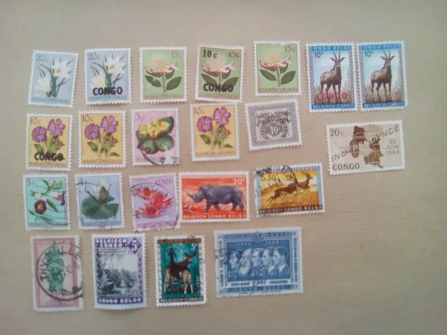 lot N°26 - 13 timbres CONGO BELGE
