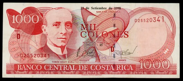 1998 Costa Rica 1000 Colones P#264 #21893