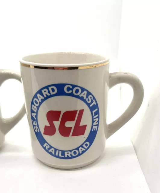 Vintage Seaboard Coast Line SCL Railroad Train Mug. Collectible!