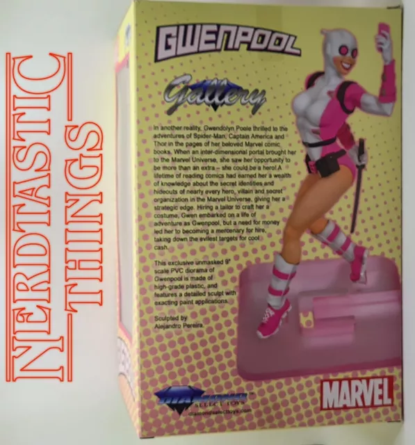 🔥Diamond Select Marvel Gwenpool PVC Diorama Statue 9"Inch/ca.23 cm Neu OVP🔥 2