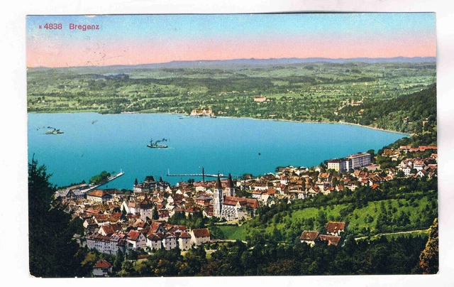 AK. Bregenz am Bodensee - Panorama BREGENZ 29.V.1914