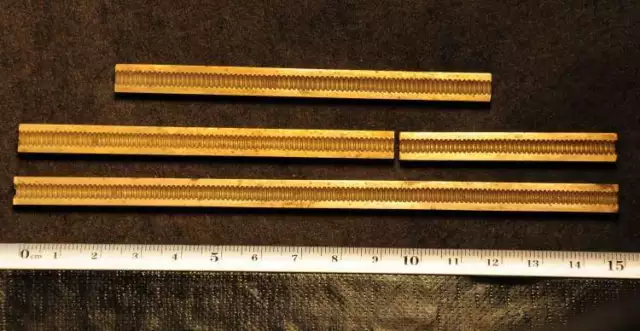 4 x lines frame bookbinding Brass Type Letterpress hot stamp hotfoil gilding ~~
