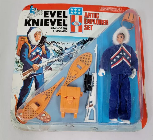 X-569 Vintage 1970'S Ideal Evel Knievel Artic Explorer Set Mint On Card