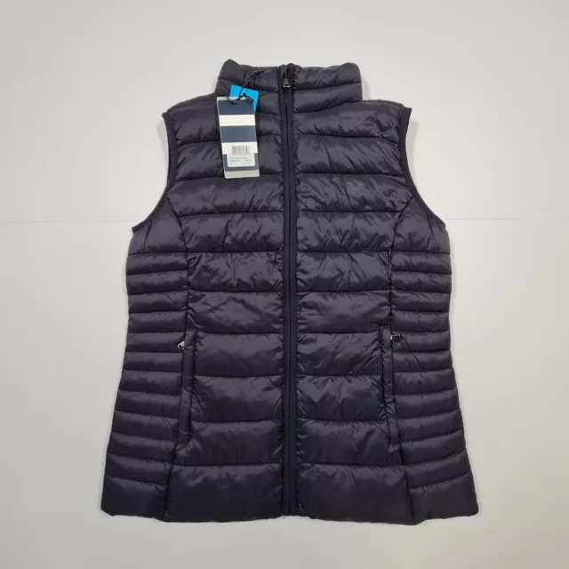 Crew Clothing Womens Gilet Navy Blue 10 UK Warm Compact Lightweight Padded